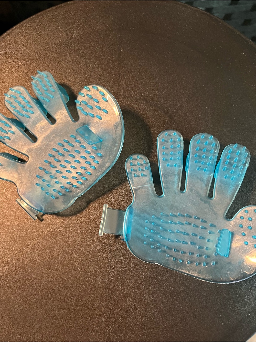 Blue Silicone Kids (pets)  Bath & Hair Massage Gloves